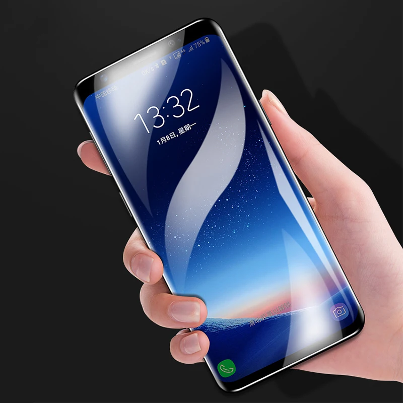 200D полностью изогнутое закаленное стекло для samsung Galaxy S8 S9 Plus Note 8 9 Защита экрана на samsung S6 S7 Plus S8 защитная пленка