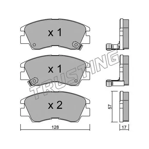 -T brake Pad Fr MI L200/300/Pajero I TRUSTING 117.0 | Автомобили и мотоциклы