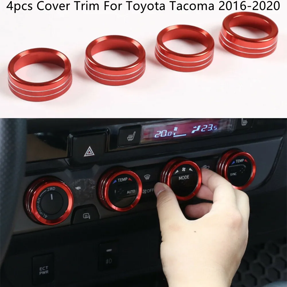 Billet Aluminum Air Condition AC/Heater Switch Buttons Control Knob Trim Cover Compatible with Toyota Tacoma 2016 2017 2018 2019 2020 Blue Climate Control Knob Cover for Toyota Tacoma