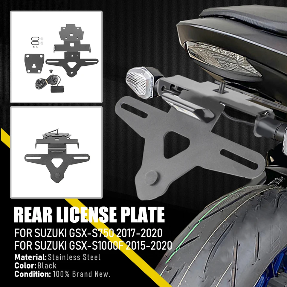 Kit Di Eliminazione Parafanghi Neri Con Luce Posteriore A LED Per Portatarga Per Moto Mt07 Mt 07 Fz07~p152570194