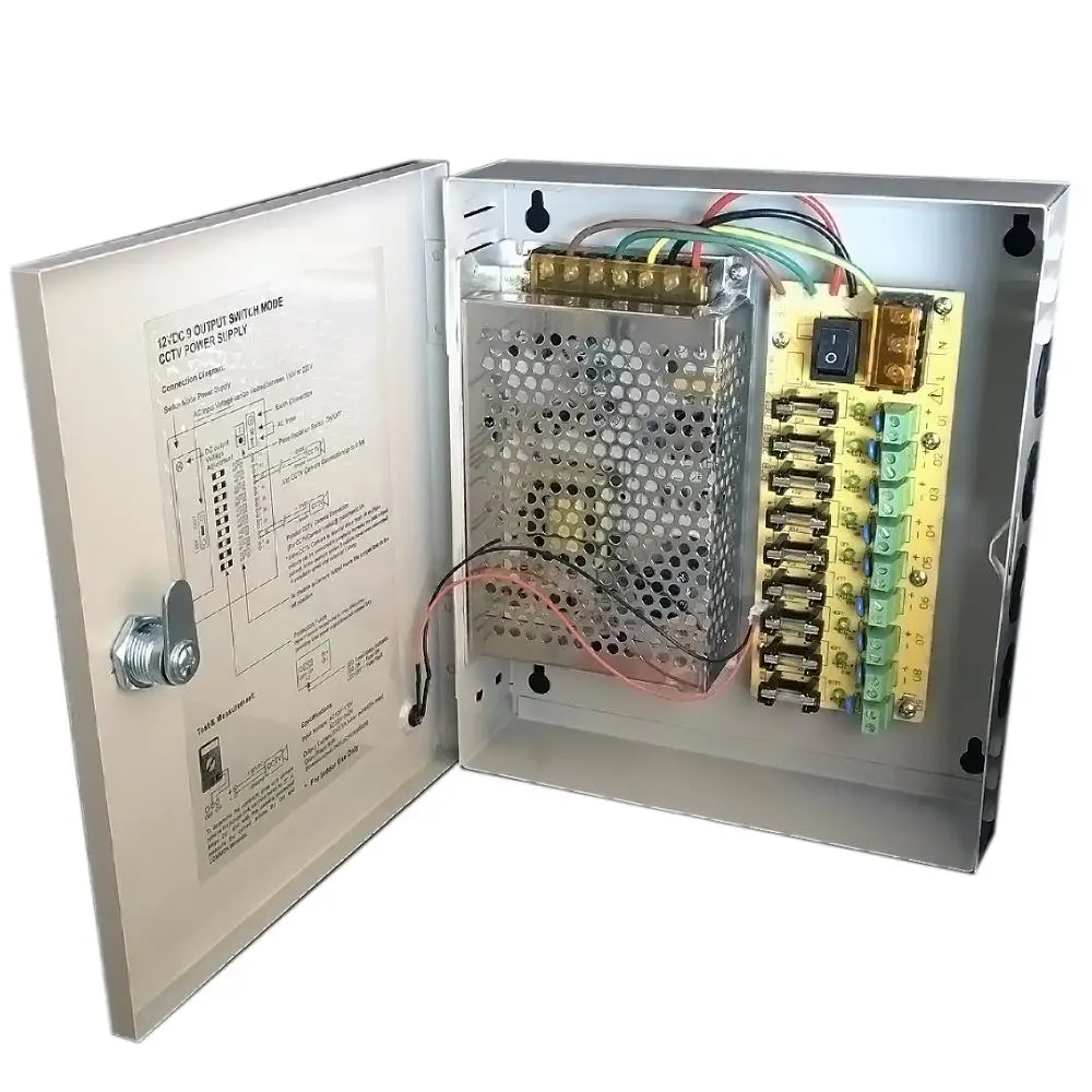 9CH DC12V 5A CCTV камера блок питания адаптер переключения коробка распределения 9