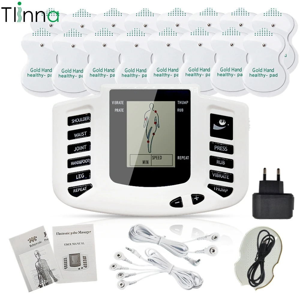 Electrical Muscle Stimulator Tens Acupuncture Body Massage Therapy Nerve EMS Tens Machine for Back Neck Foot Body Pain Relief