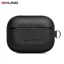 QIALINO мягкий чехол из натуральной кожи для Apple AirPods Pro ручной работы противоударный чехол для наушников для Airpods 3