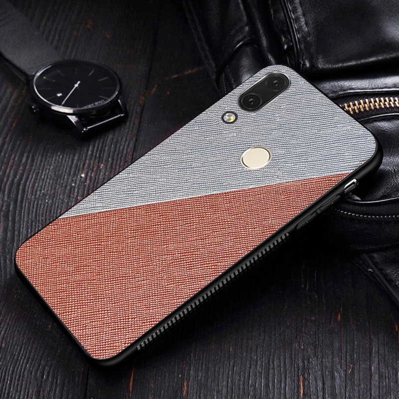 Etui, чехол, чехол, для Xiaomi Redmi Note 7 pro Note7 тканевая ткань Texure Bumper SiIicone мягкий бампер рамка задняя крышка чехол для телефона s