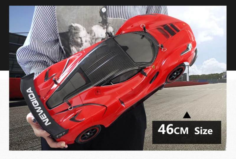 2,4G высокая скорость дрейф гоночный Радиоуправляемый автомобиль 4WD 50 км/ч четырехколесный трюк автомобиль высокоскоростной мотор 46 см большой пульт дистанционного управления автомобиль игрушки