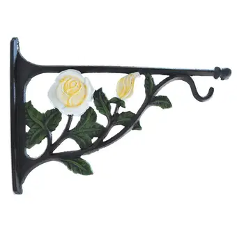 

1 Pc Iron Hook Multi-function Large Colored Rose Decor Hanging Hook Flowerpot Pendant Bracket Wind Chime Hook for Garden Balcony