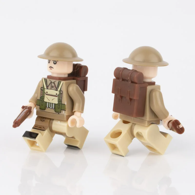 8 шт. WW2 Военная британская армия солдатики фигурки строительные блоки оружие медик части Британия аксессуары кирпич детские игрушки
