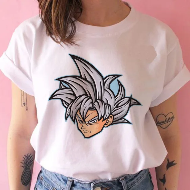 New Anime Dragon Ball Kawaii Funny Woman T-shirts Cartoon Shirt Harajuku T-shirt Ullzang Graphic Tshirt Fashion Top Tees Female 9