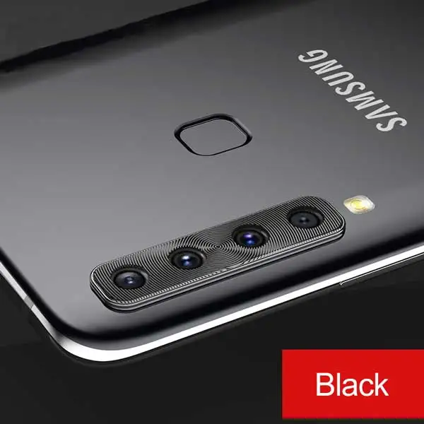 Металлическая защита для объектива камеры кольцо для samsung Galaxy Note 10 S10 плюс S10E A50 A30 A9s A8s A9 звезда Экран защитный чехол - Цвет: Black Ring