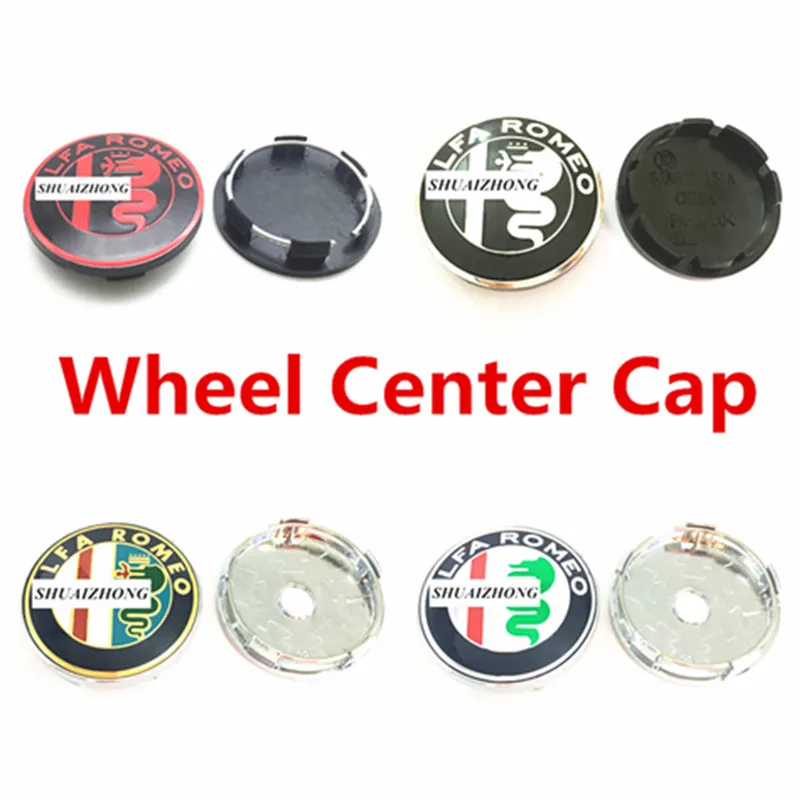 

4pcs 50mm 56mm 60mm Alfa Romeo Giulietta Spider GT Giulia Mito Auto Car Wheel Center Hub Caps Badge Wheel Dust-proof covers logo