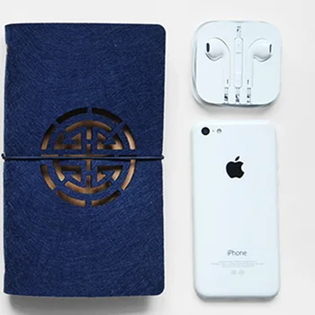 

Fashion hollow felt notebook Notepad Rubber band bundle Low price