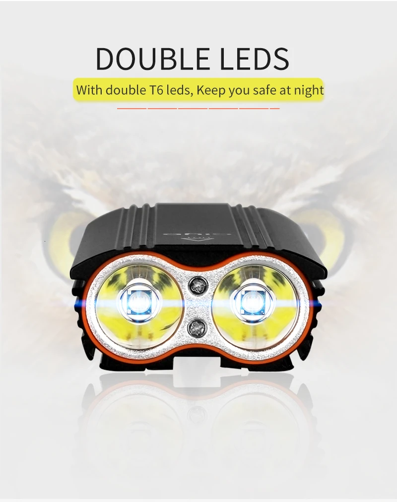 Excellent GIYO T6 LED USB Rechargeable  Bicycle Light With 360 Degree Rotatation Mount  2400Lm Bicycle Front Light Waterproof Headlight 12