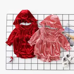 2019 новый весенне-осенний Детский комбинезон с длинными рукавами для маленьких леди хлопковая одежда для новорожденных Детский комбинезон