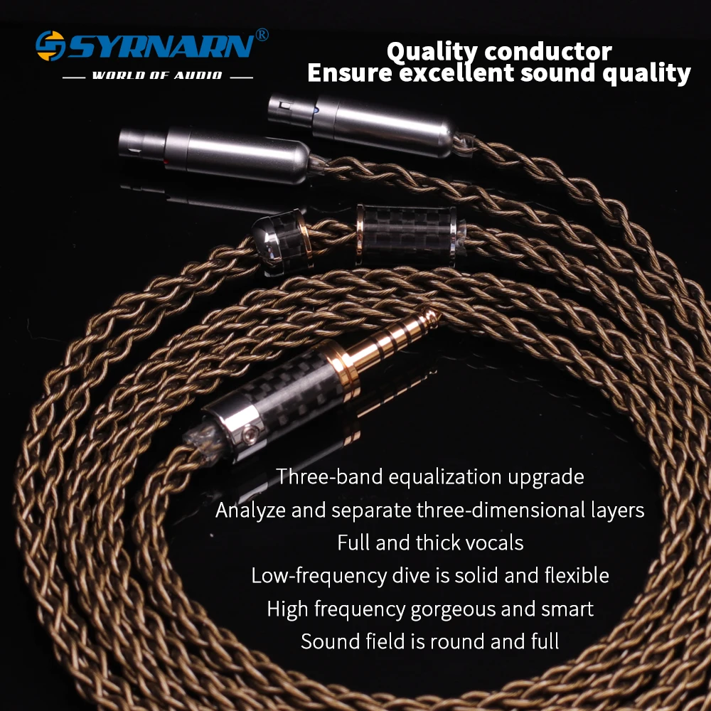 Syrnarn 2.5/4.4/6.35Mm Cavo Di Aggiornamento Per Cuffie Xlr A 4Pin Per Hd700T5P D9200 Msr7B Sr9 2Pin Focale Utopia (Grande) Hd800S Hd800 Hd820