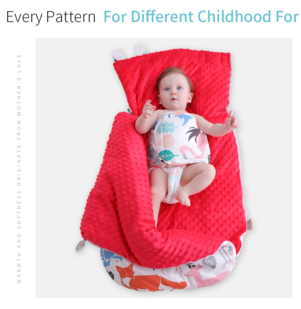 Утепленный хлопковый спальный мешок для малышей, утолщенный спальный мешок для коляски для новорожденных мальчиков и девочек, Пеленальное Одеяло с мультяшным животным