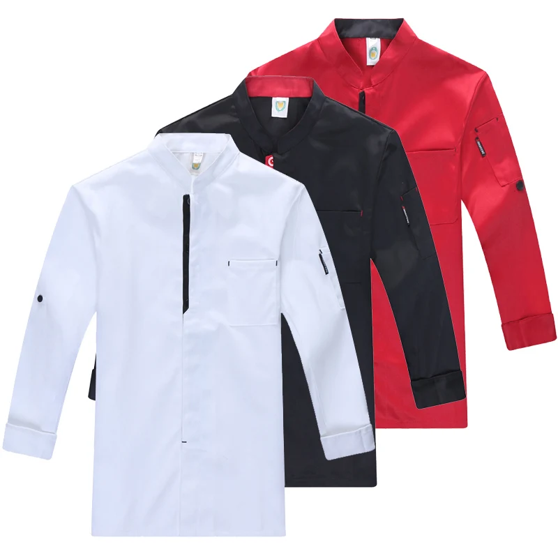 

Unisex Chef Jacket tLong/Short Sleeve Restaurant Uniform Cook Coat Men Women Waiter Shirts Wear Catering Bakery Clothes