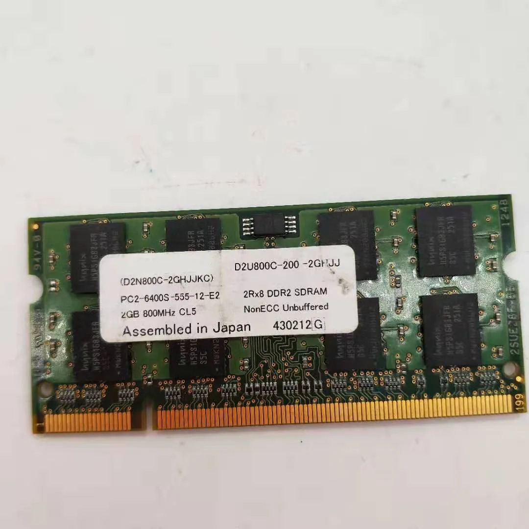 

2GB PC2-6400S DDR2 800Mhz 200Pin CL5 1.8V Laptop Memory RAM SO-DIMM For Notebook