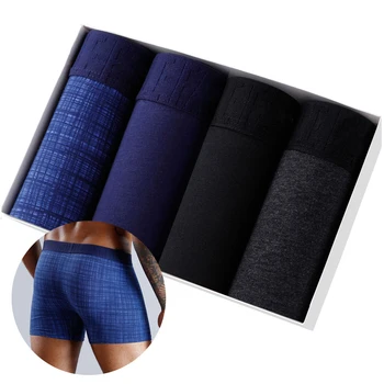 4pcs Set Men Boxer Shorts Soft Boxers for Men's Panties Men’s Underpants Male Cotton Sexy Underwear Boxershorts Family Calecon 1