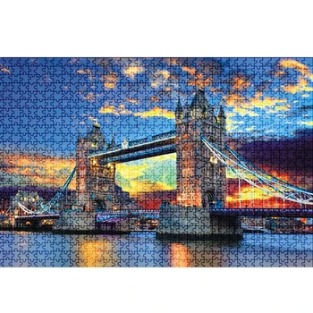 

1000pcs Jigsaw Puzzle London Bridge Kids Adults Educational Toys Room Decor