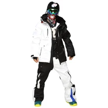 2020 Uomini di inverno Snowboard Set Impermeabile Calda All'aperto Campeggio Trekking Giacca Con Cappuccio Con Pantaloni Tuta Da Sci Giacca Da Sci + Pant