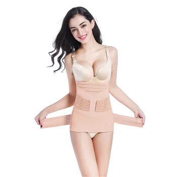 

3 in1,Postpartum abdominal contraction with three piece Velcro body shaping clothes,Postpartum Belt Body Recovery