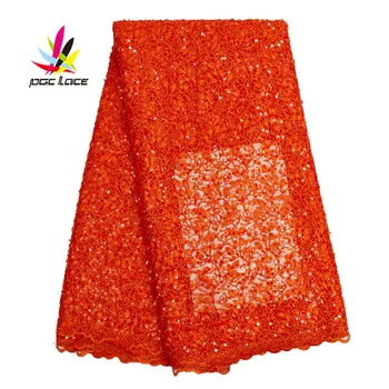 

Applique Guipure Cord Flower French African Floral Embroidered Tulle Fabric Sequined Embroider Lace Fabric for Dress AMY2536B