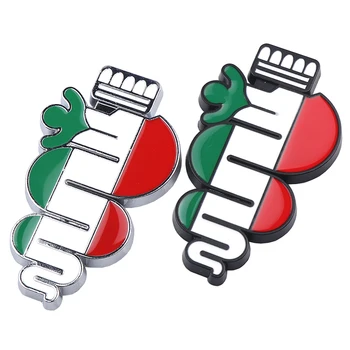 

Car Styling 3D metal Snake Logo Body Emblem Badge logo Sticker for Alfa Romeo Giulietta Spider GT Giulia Mito 147 156 159 166