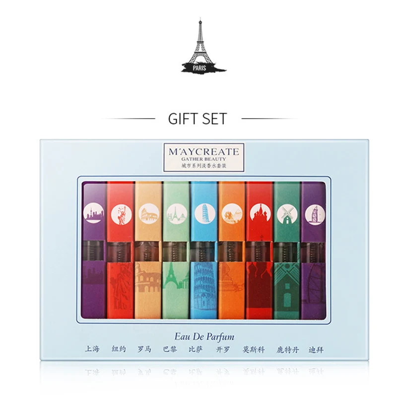 

New 9Pcs/Set Portable Women Perfume Spray Fragrance Deodorant Mini Fragrances for Women Perfumes SCI88
