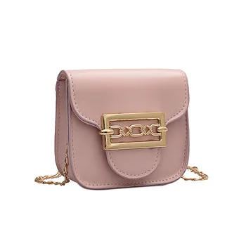 

Spring and summer new fashion wild chain saddle bag cute girl solid color shoulder messenger mini bag