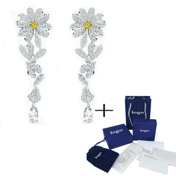 

2020 SWA New Fashion Classic Eternal Flower Pierced Earrings For Wife To Send Mother Exquisite And Elegant Commemorative Gift