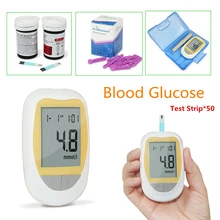 KH-100 Blood Glucose Monitor 50PCS Test Strips Lancets  Health Aid  Glucometer Kit Diabetic Blood Sugar Meter Diabetes Tester