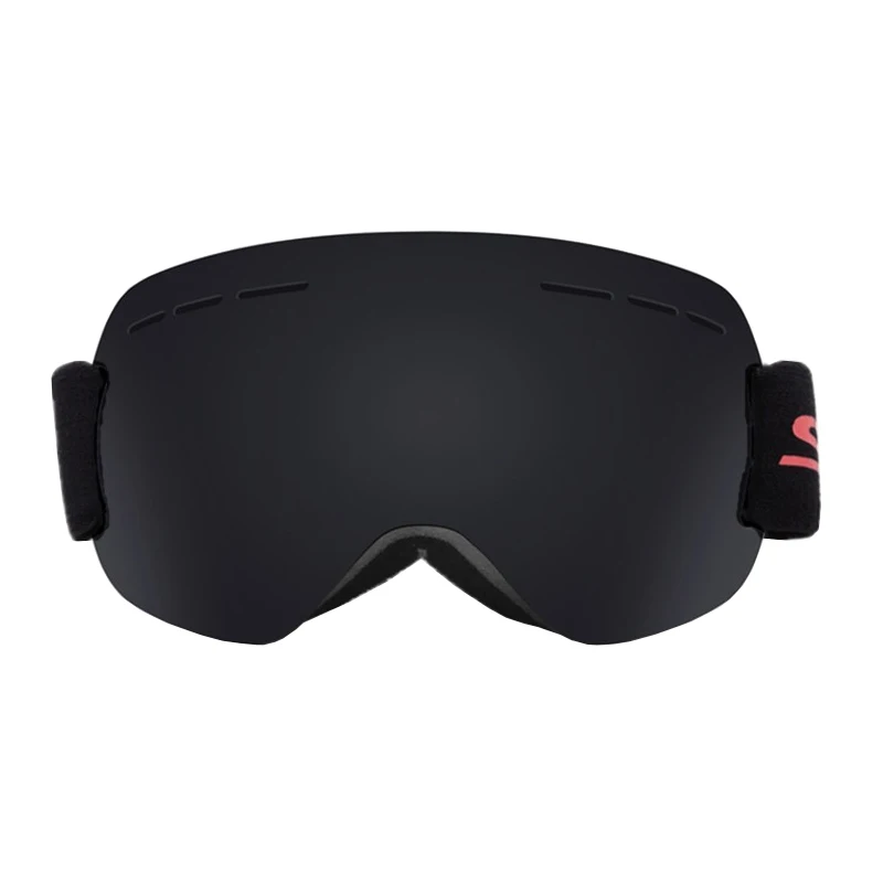 HD UV400 лыжные очки зимние уличные снежные виды спорта Snowbaord лыжные очки для мужчин и женщин ветрозащитные очки для катания на коньках и снегоходах маска - Цвет: Black Lens