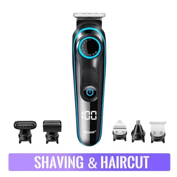 

Professional 5 in 1 Barber Hair Clipper Trimmer USB Rechargeable LCD Display Electric Hair Cutting Beard Shaver Cordless Clipper