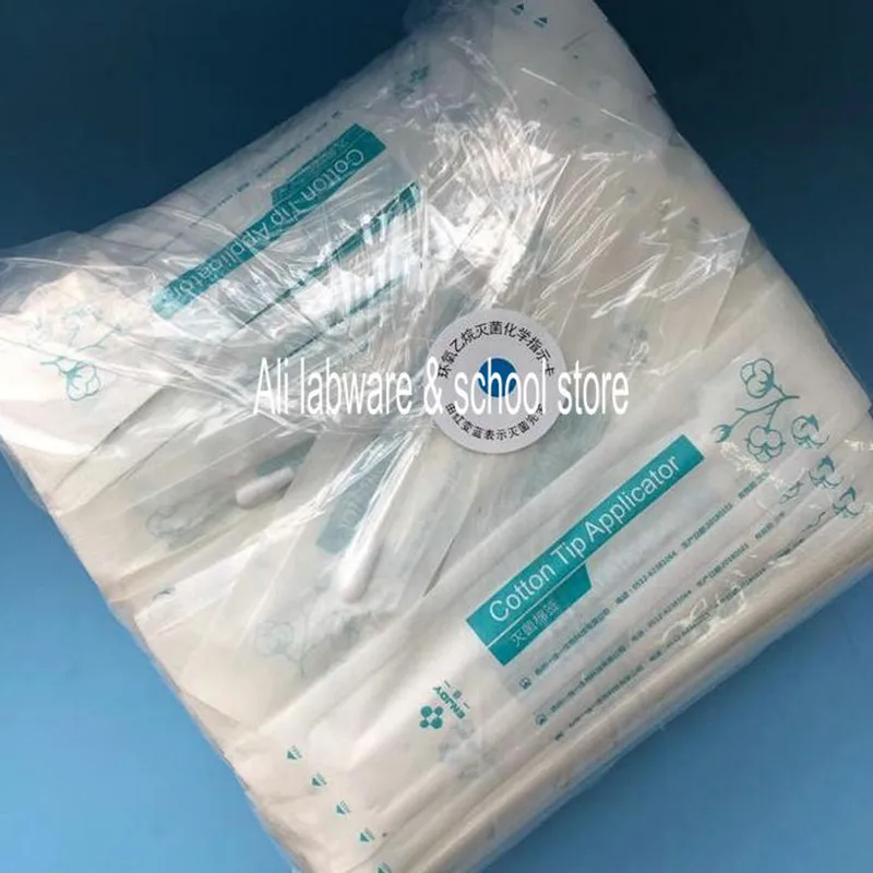 600pcs/pack lab disposable sterile degreasing cotton tip applicator specimen collection swab
