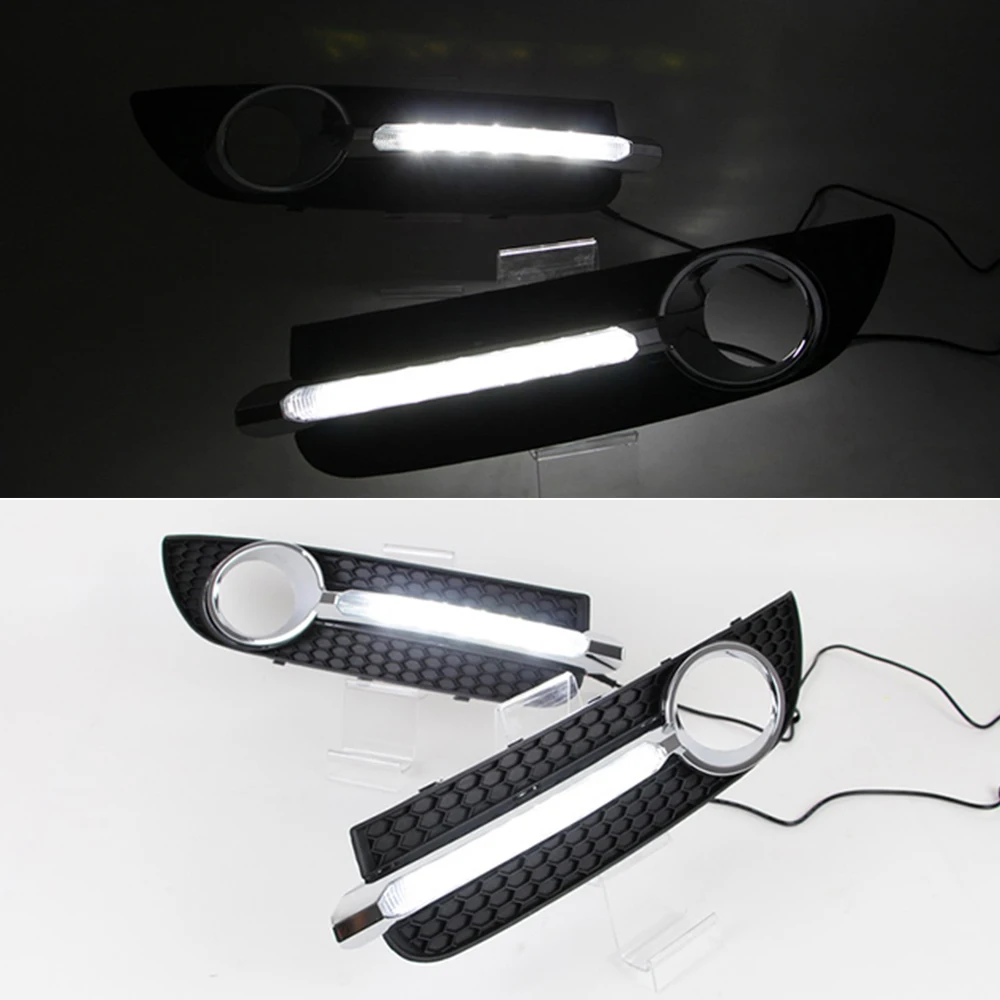 Car Flashing 2pcs Led Drl Daytime Running Lights Daylight Fog Light