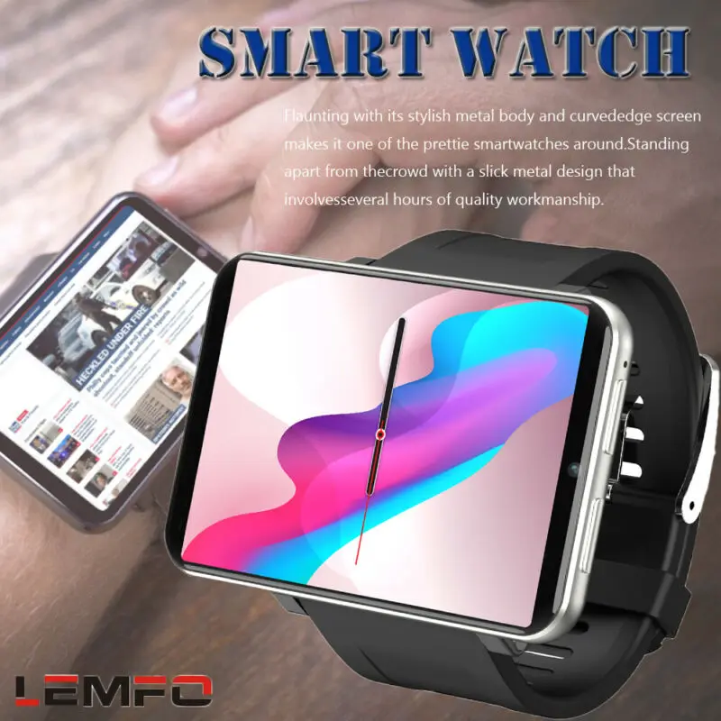 LEM T 4G 2.86 Inch Screen Smart Watch Android 7.1 3GB 32GB 5MP Camera
