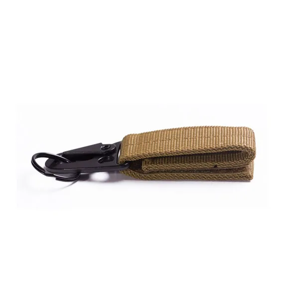 khaki key Открытый Молл Тактический Карабин Крюк военный, боевой; нейлоновый ремень аксессуар Охота скалолазание выживания ремень Карабин Крюк - Цвет: khaki key
