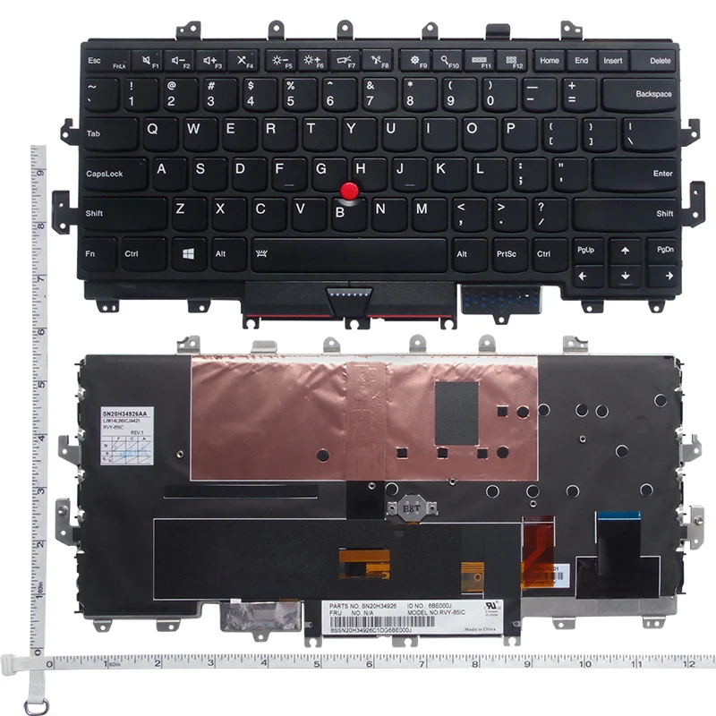 Teclado Retroiluminado para Lenovo Eua ar po sp x1 Carbon 2ª 3ª 4ª 5ª 6ª 7ª 8ª 9ª Geração Nano x1 Yoga Extreme T13s Gen8 Nx1c Hélice - Imagem 2