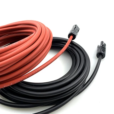 Solar Pv Cable 6mm² 10awg 1pair Of Red And Black Solar Cable With 