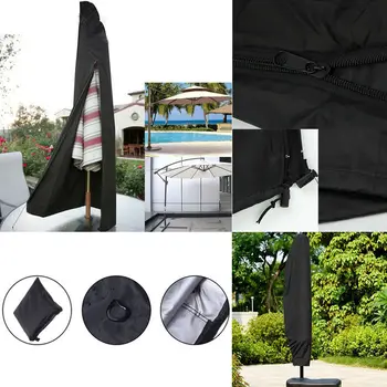 

Parasol garden terrace umbrella outdoor home set zipper cantilever cover
