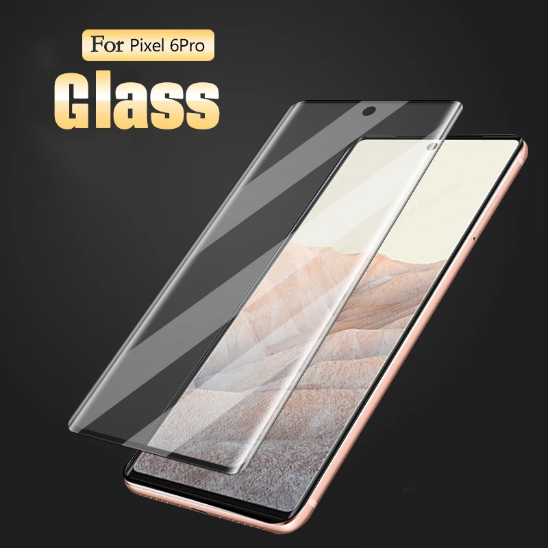 For Google Pixel 6 Pro Full Curved Tempered Glass Screen Protector For