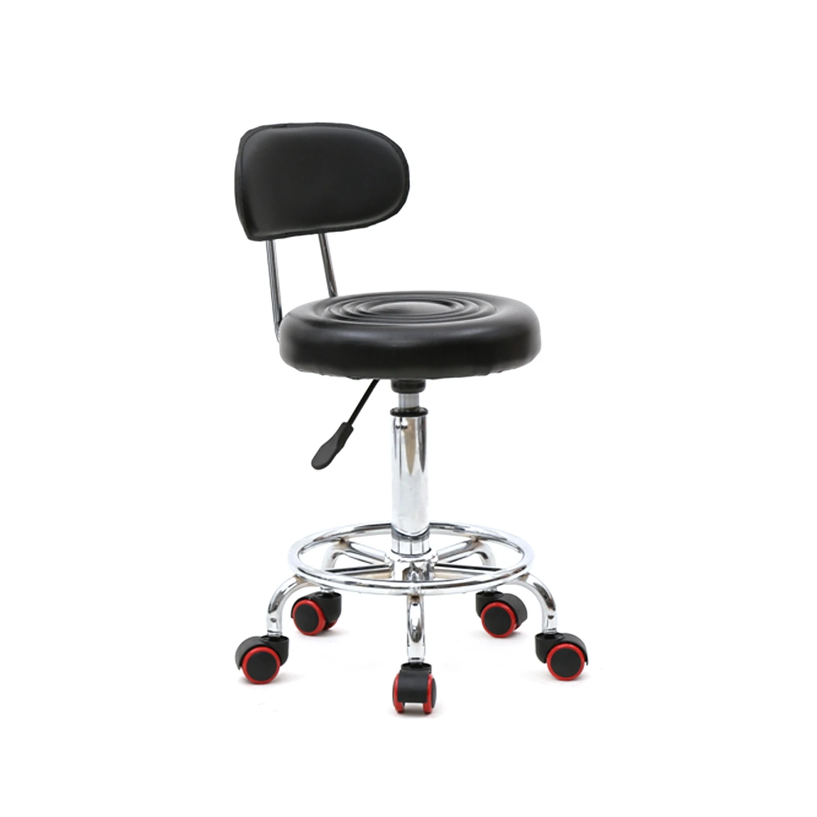 Hot Sales Two Colors Round Shape Adjustable Salon Stool  Lift Stool  Swivel Stool Spa Tattoo Facial Massage Salon Furniture