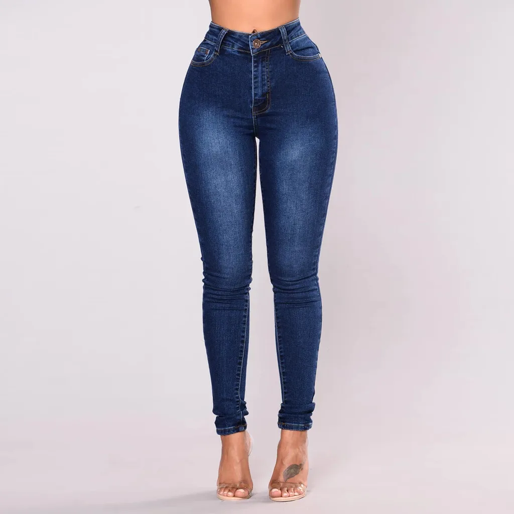 Romacci-vaqueros de talla grande para mujer, Jeans femeninos informales de realce, elásticos, de cintura alta, pantalones entallados ajustados, ceñidos al cuerpo, 5xl