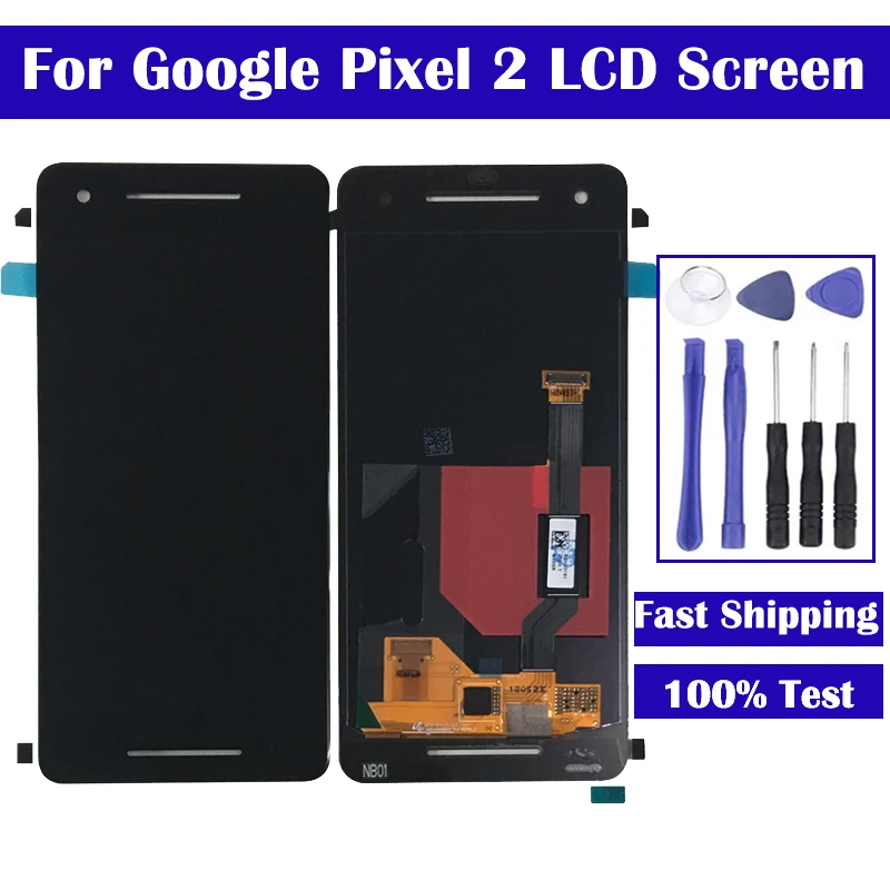 Оригинальный Supor Amoled для Google Pixel 2 ЖК-экран + сенсорная панель дигитайзер 6 0 &quotдля XL