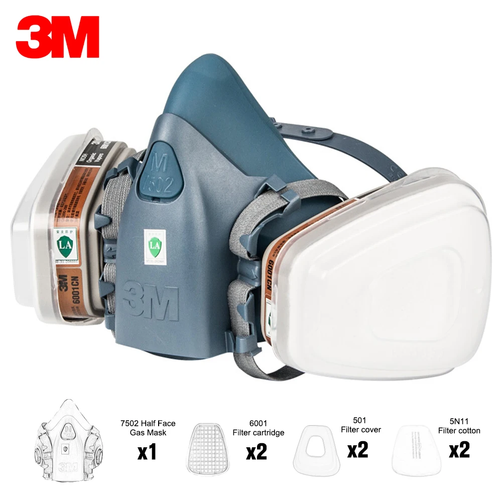 Респиратор с фильтром 3M 7502 7 в 1 3 м 6001|Химические респираторы| |