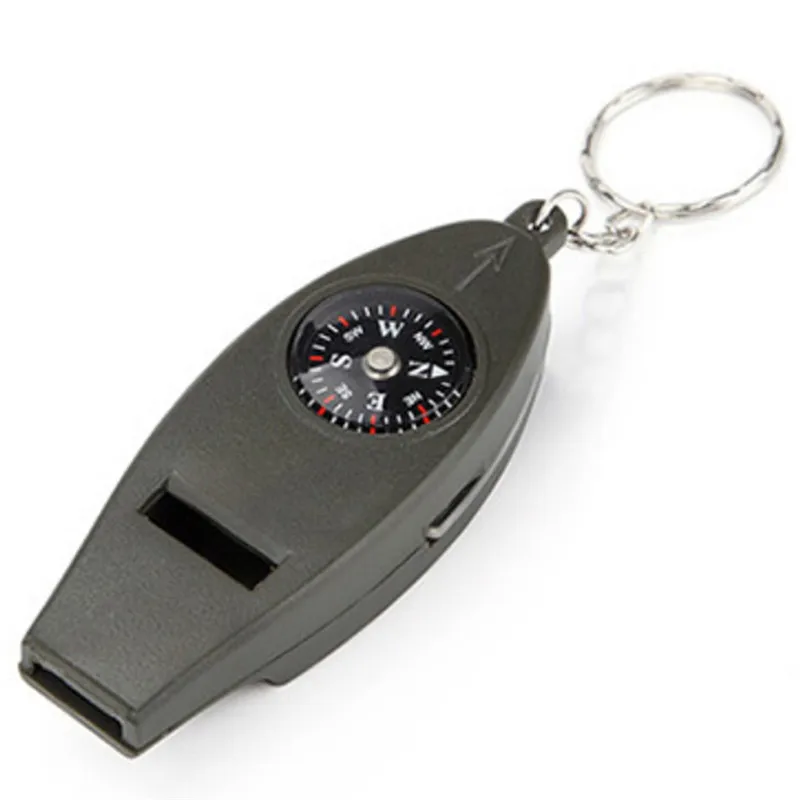 Hot sale Outdoor 4 In1 Survival Compass Emergency with Keychain Kits Thermometer Whistle Magnifier Versatile | Автомобили и