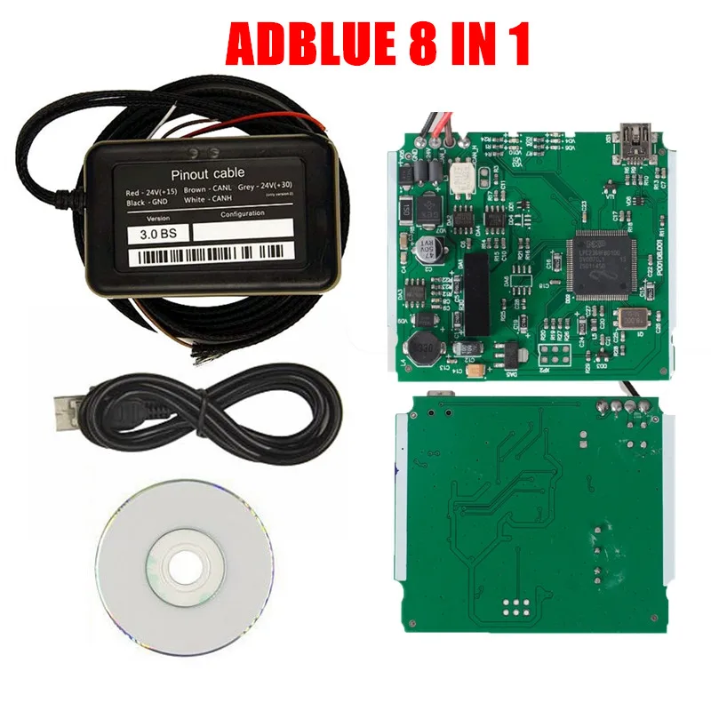 Adblue Emualtor 9 в 1 полный фишки эмуляции коробки мульти-грузовики не нужно любое программное обеспечение Универсальный Adblue 8 в 1 разъем и работает - Цвет: ADBLUE 8 IN 1