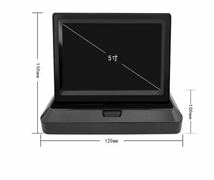 5 Inch Foldable Car Dashboard LED Monitor Screen for Rear View Parking Camera