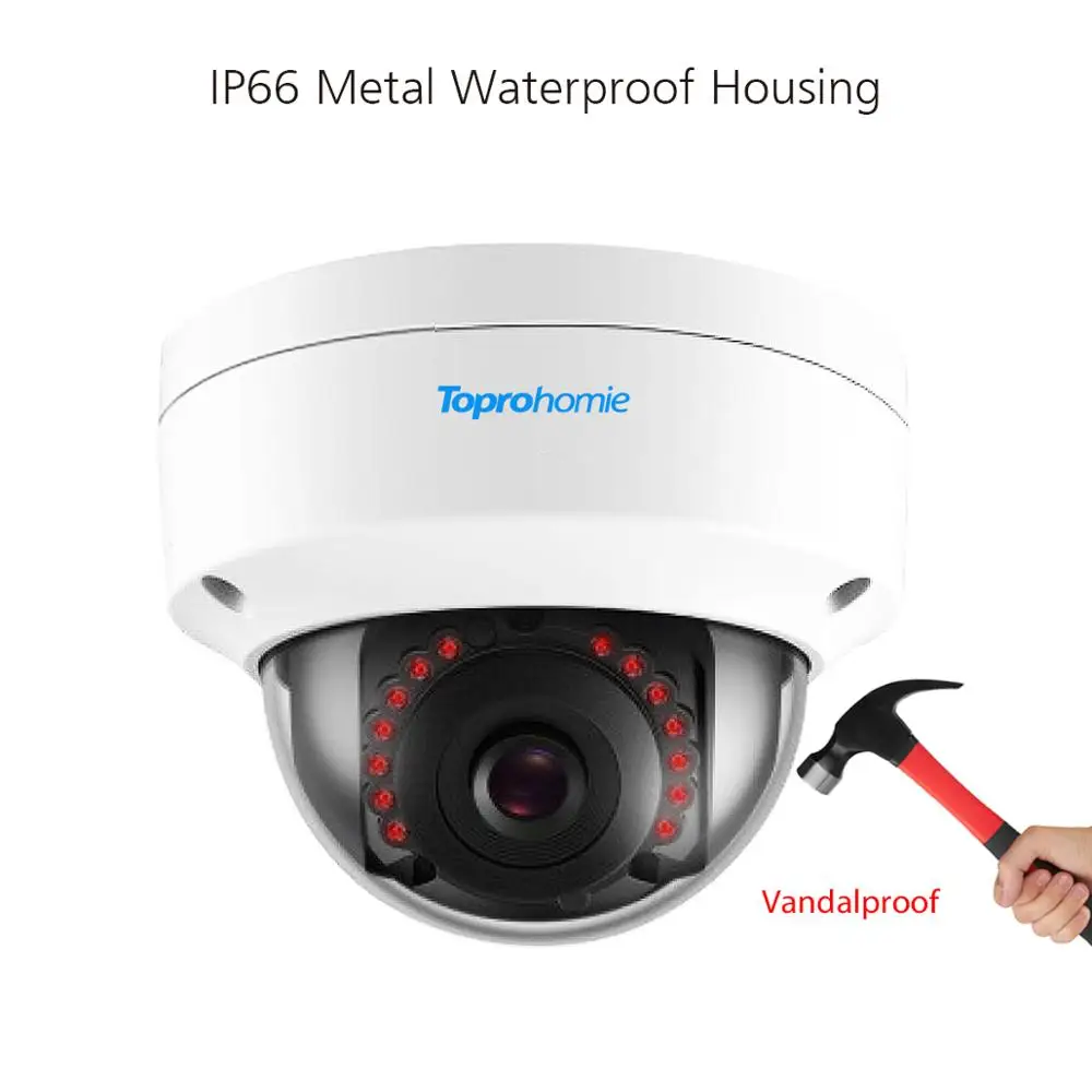 TOPROHOIME H.265 + 4ch AHD DVR система HD 5MP 1/3 ''SONY IP66 Vandalproof In/комплект наружной камеры