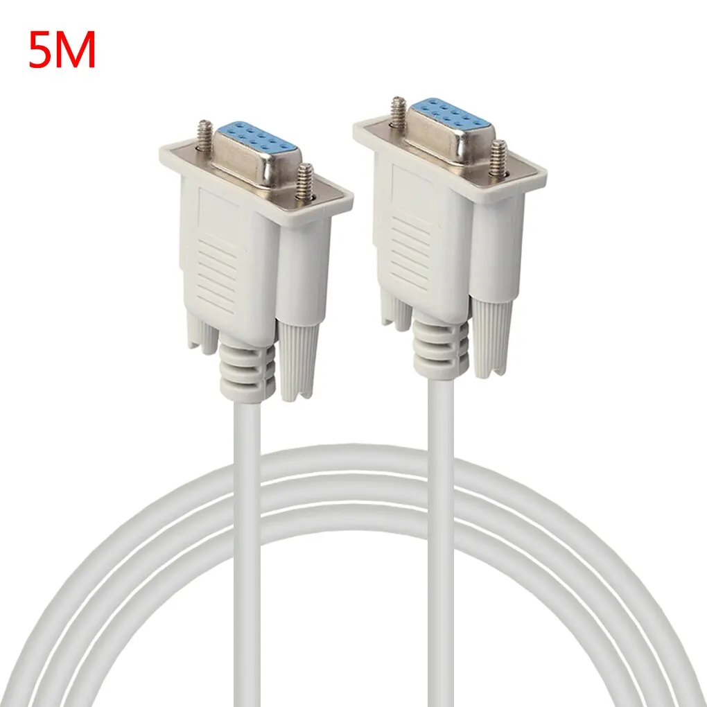 

New 1.5/3/5M F/F Serial RS232 Null Modem Cable Female to Female DB9 FTA Cross Connection 9 Pin COM Data Cable Converter